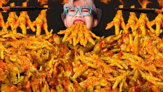 ASMR Kuah Cabe CEKER AYAM Level Iblis 1 Juta, *Spicy Chicken Feet Mukbang Eating Sounds!!!