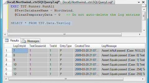 5 minutes demo of T.S.T. (T-SQL Test Tool)