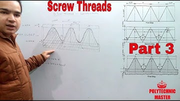 Screw Thread I Part 3 I B.S.W Thread Drawing I Second Semester I Diploma/Polytechnic