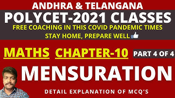 Polycet ch10 Mensuration part 4 of 4 || TS POLYCET || AP POLYCET