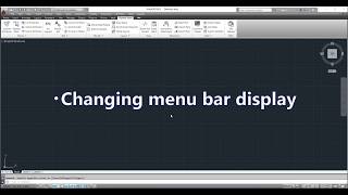 AutoCAD 1minute silent movie:・Changing menu bar display
