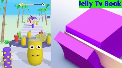 ASMR slicing vs Juice run| Gameplay Walkthrough android iOS| JellyTvBook