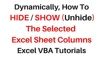 VBA Show Hide Excel Columns Dynamically Activex Control