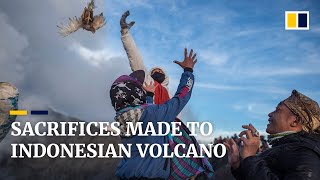 Worshippers climb active Indonesian volcano for ritual sacrifices during Yadnya Kasada festival