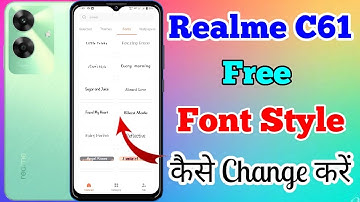 Realme C61 Free Font Style Change Kaise Kare // How To Free Font Style Change Setting In Realme C61