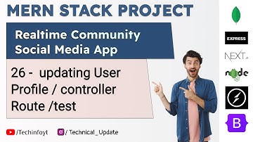 User profile update controller | Mern Social Media App