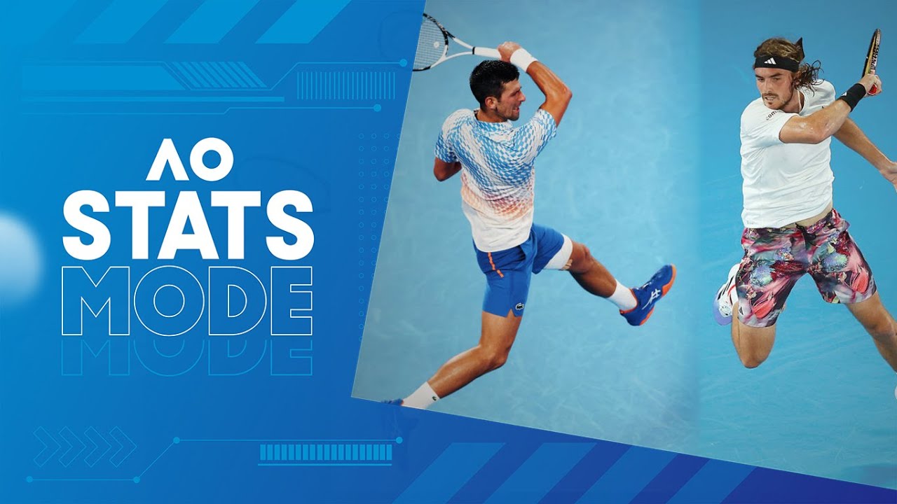 LIVE FINAL Novak Djokovic v Stefanos Tsitsipas Walk-On Warm-Up and STATS MODE Australian Open 2023