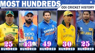 Update: Most #hundreds In ODI Cricket History 🔴 WHO is the BEST?