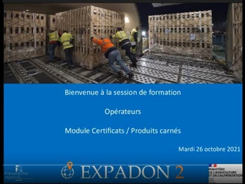 Expadon 2 : Formation utilisateur Opérateur Produits carnés – 26/10/2021