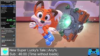 New Super Lucky's Tale Speedrun | Any% in 46:46