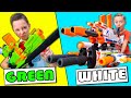 Using Only ONE Color of NERF Guns to Build Giant Nerf Combo Challenge