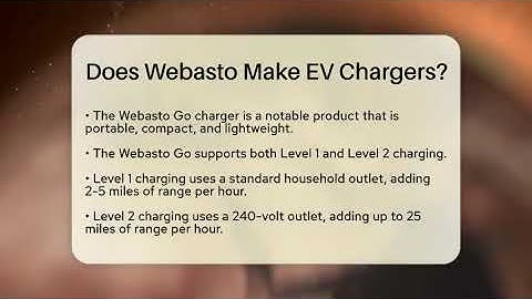 Does Webasto Make EV Chargers? - Talking Tech Trends