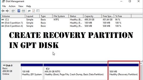Create recovery partition in Windows 10/11 UEFI