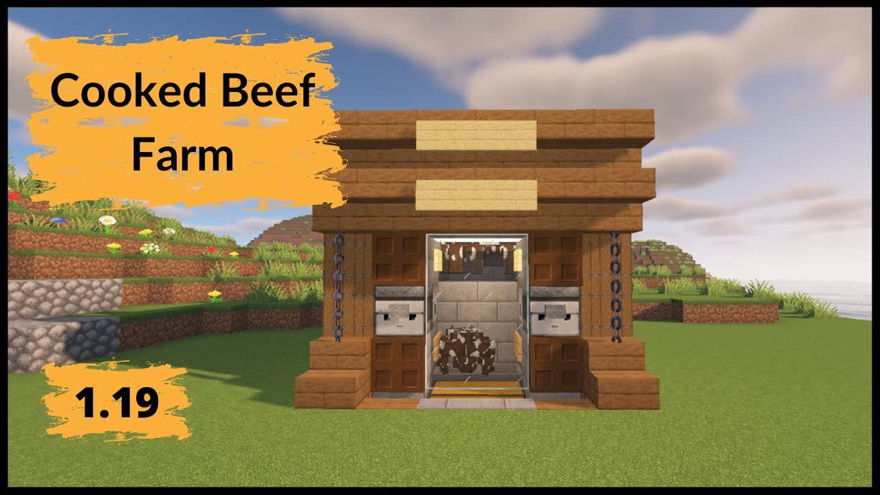Minecraft Cooked Beef Farm Steak farm Minecraft YouTube