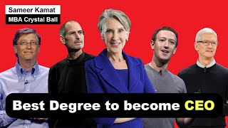 Which is the best degree to become a CEO?