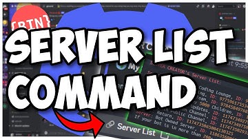 [NEW] - Discord Bot SERVER LIST Command! || Discord.js V14