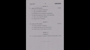 #BBA 1st Semester #Management Principles and Practice Question paper April/May:-2022