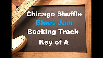 Chicago Shuffle Blues Jam Guitar Backing Track Key of A