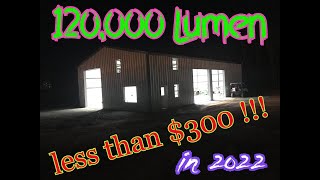 120k Lumens of High Bay Lights for less than 300 dollars