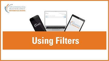 MathSciNet: Using Filters