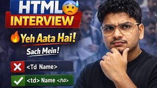 HTML Interview Questions Explained in Hindi | HTML5, Forms, Semantic Tags