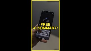 🤯 Your iPhone &amp; Android HIDES This SECRET AI Feature! (FREE Webpage Summaries!)