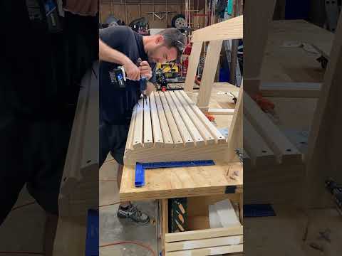Fast and furious Knocking out some slats on this porch swing in record time by HansonMade Woodworking