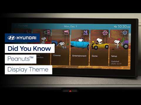 Did You Know: Peanuts™ Display Theme | Bluelink® | Hyundai
