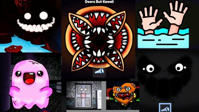 ROBLOX]Doors But Kawaii All Jumpscares *Greed* @iBugou #doors #roblox  #gaming #doorsbutkawaii 