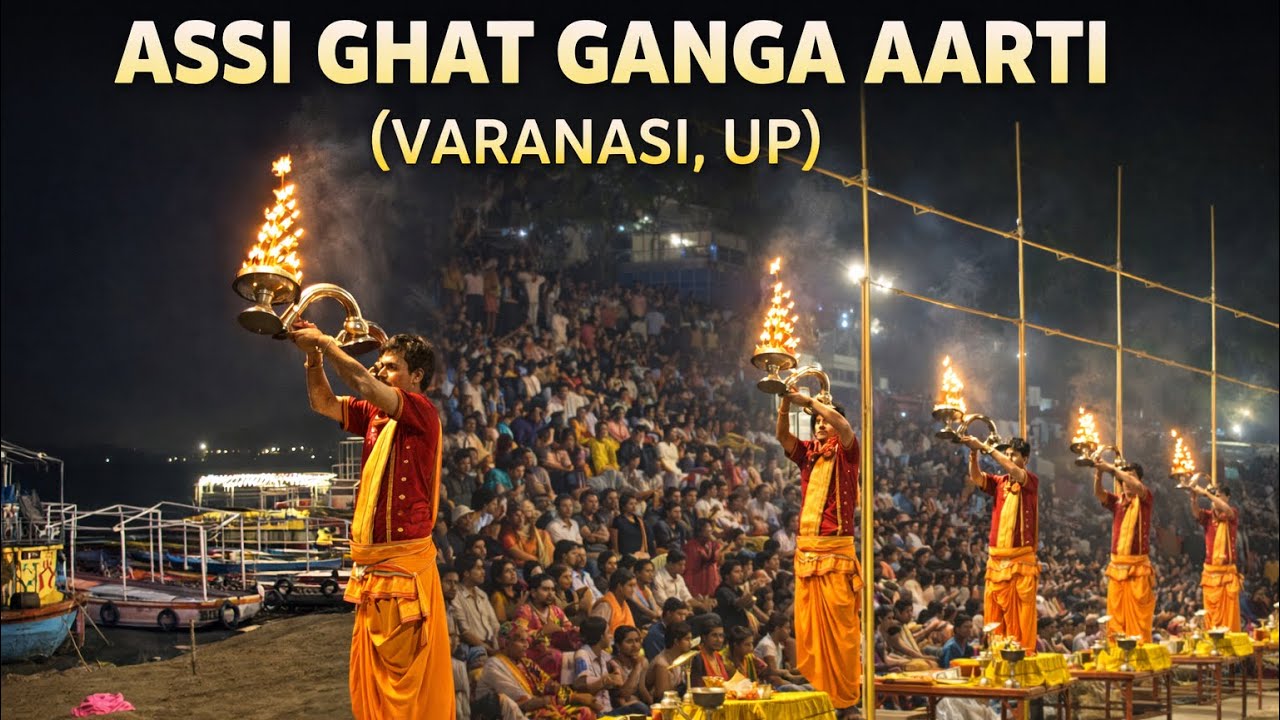Spiritual Evening at Assi Ghat | Ganga Aarti Varanasi  