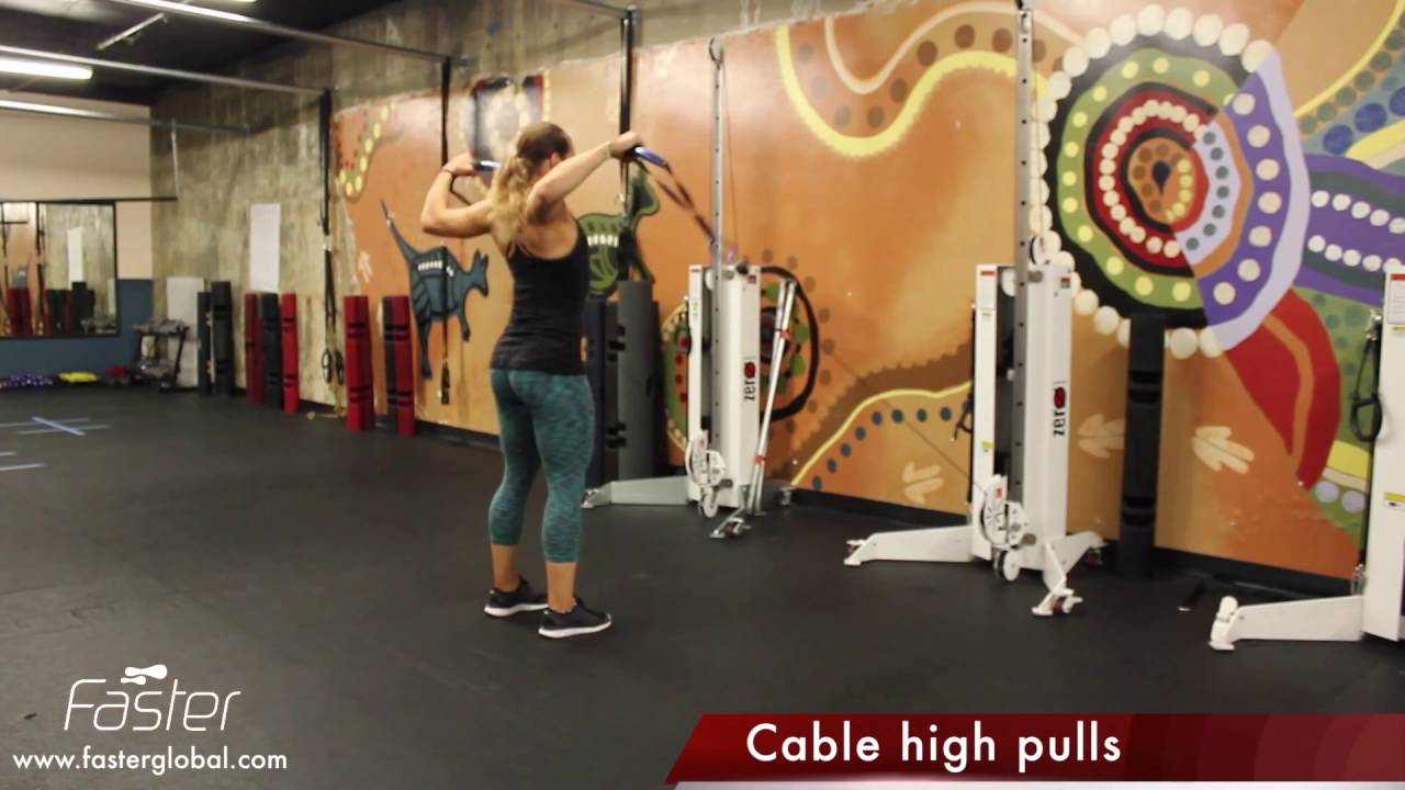 Base Exercise Cable High Pulls YouTube