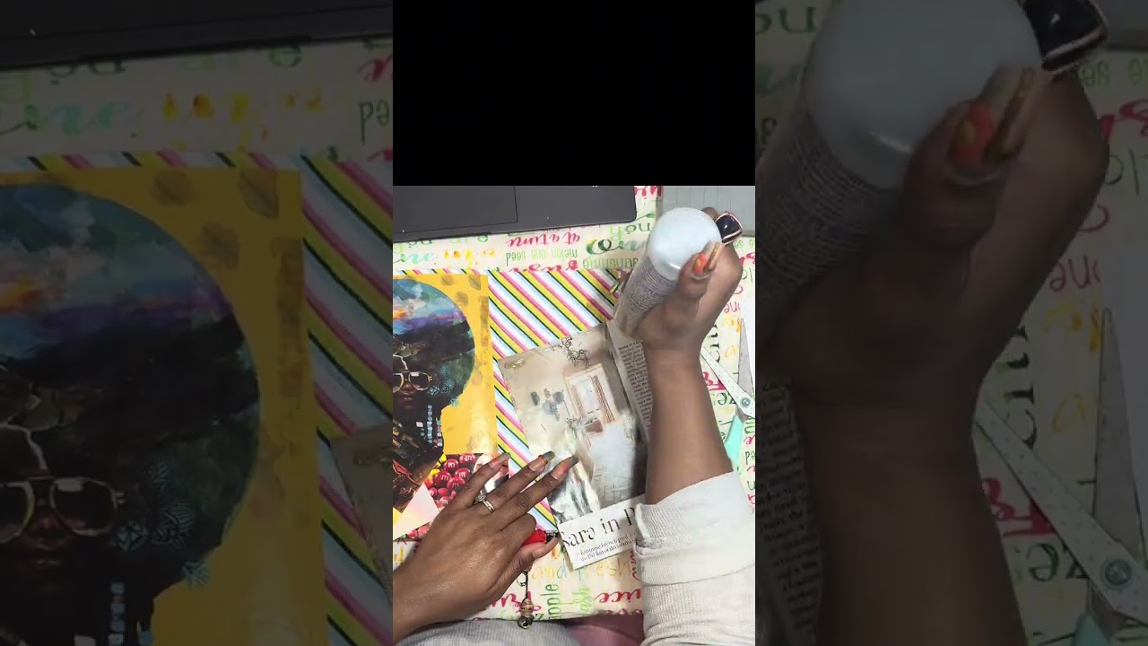 Watch me play in my rainbow glue book. 