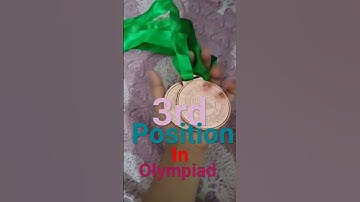 third 🥉 position in maths and science Olympiad medals review