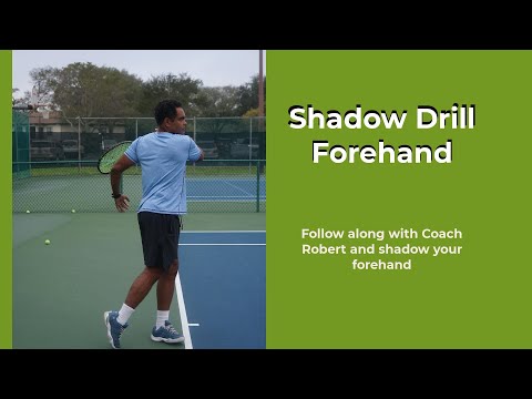 Tennis Shadowing repetitive drill 1: Practice your forehand swing with Coach Robert.