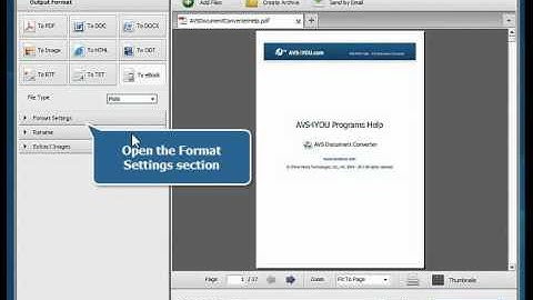 How to convert files to MOBI using AVS Document Converter?