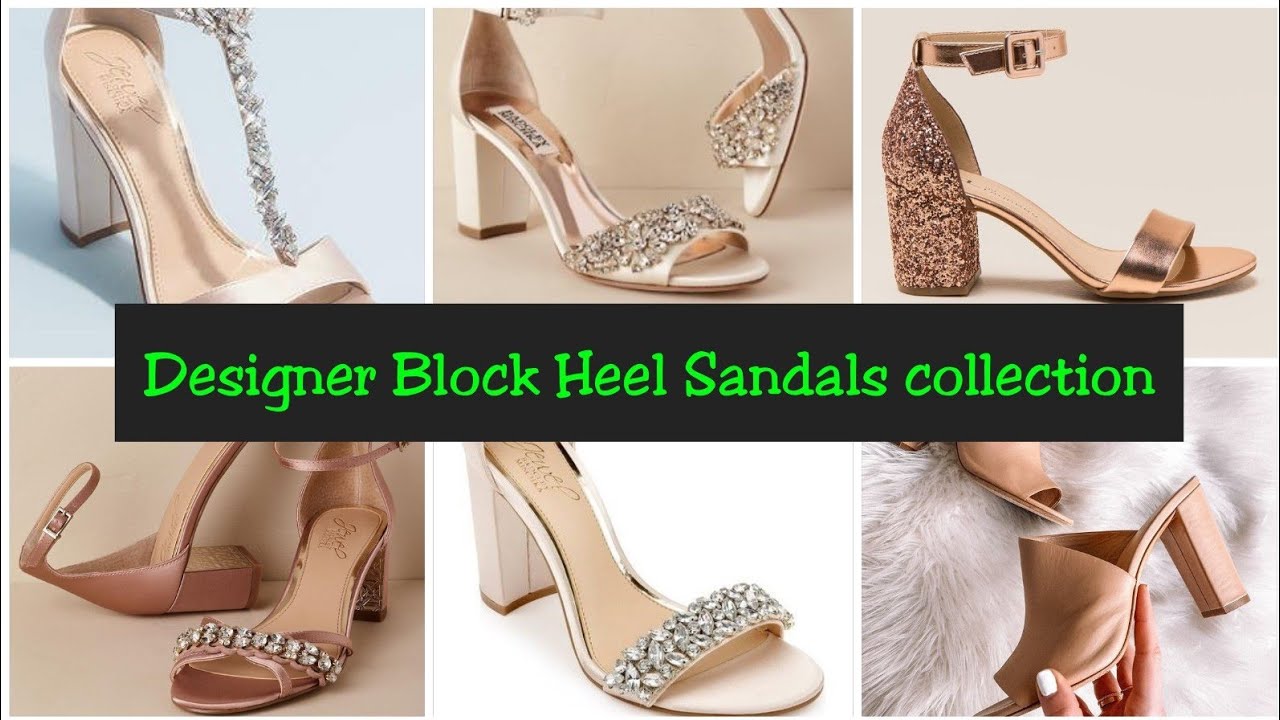 Lori Studded Block Heeled Sandals - Black