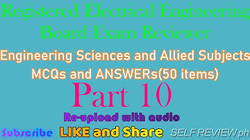 REE Board Exam Reviewer (ESAS Part 10 Reupload) : 50 - Items || Objective type Questions and Answers