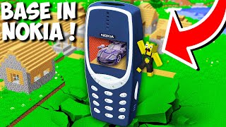 Secret BASE INSIDE NOKIA 3310 with RAREST CAR in Minecraft ! NEW HIDDEN HOUSE !