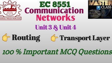 100%Important MCQ in unit 3 & 4 Communication Network