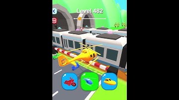 LEVEL 482 Shape shifting game very cool and gnarly hyper casual game.#shapeshifting #shorts #games