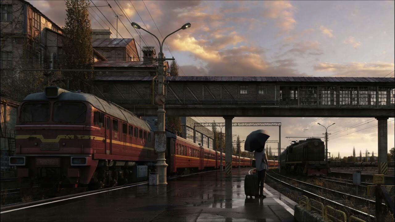 Красивый поезд. Железная дорога. Эстетика макото синкай. Сказочный поезд. Железная дорога арт.