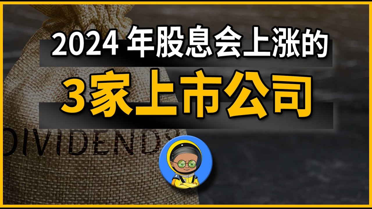 2024年股息会上涨的3家上市公司