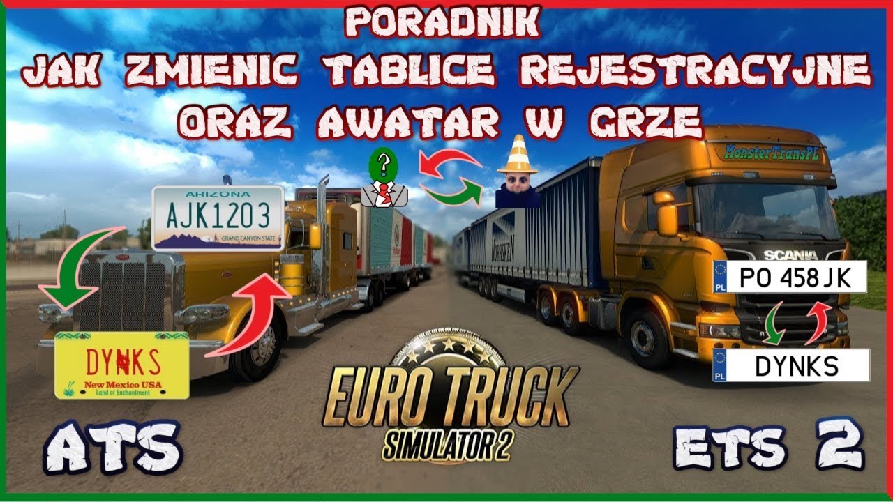 ETS 2/ATS Poradnik Jak zmienić tablice rejestracyjne oraz