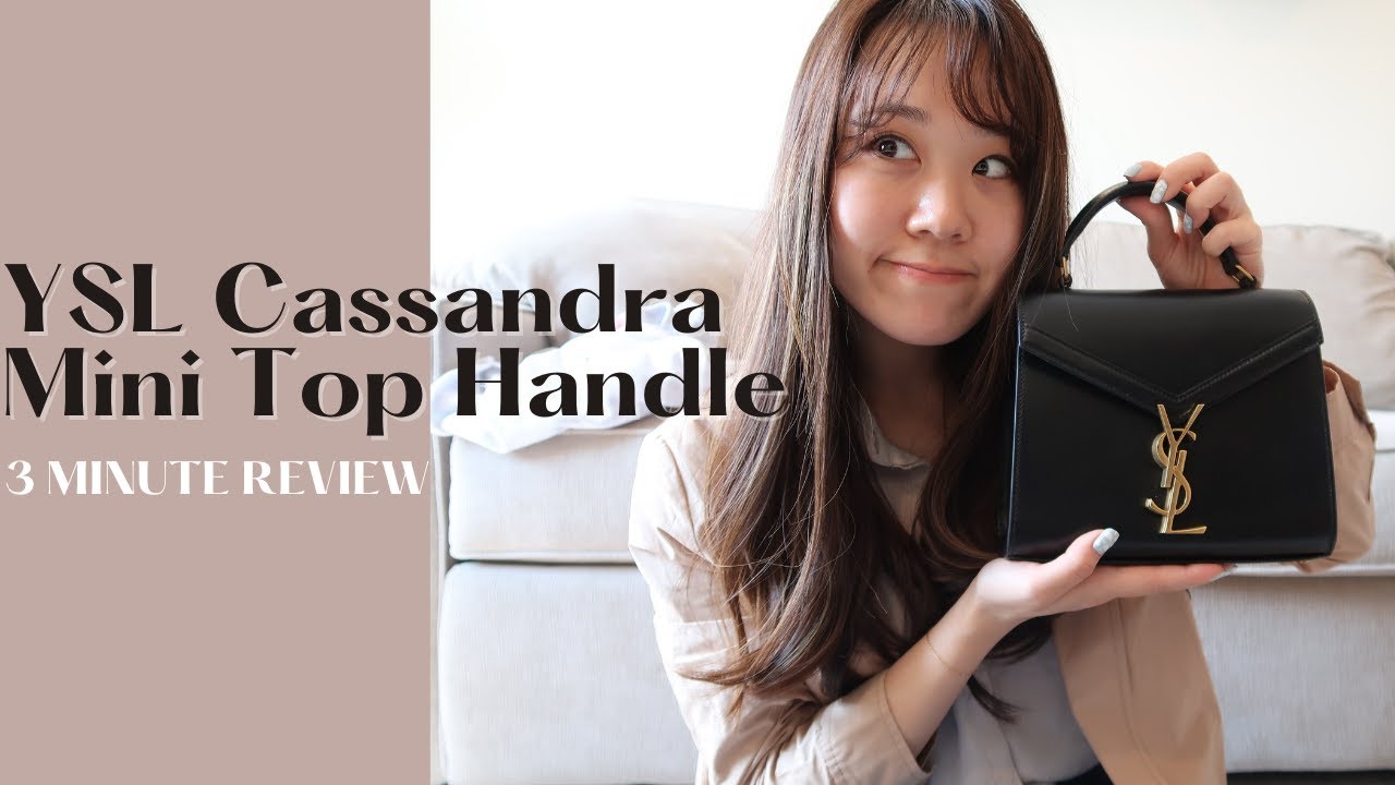 YSL Cassandra Medium Chain Bag in Canvas Unboxing & Review! What fits in it  & how it looks on 