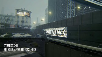 CYBERSOSNOWIEC - futuristic city VFX in Blender