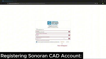 Registering and Logging into a Sonoran Software account for Sonoran CAD!