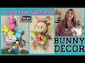 Large Easter Bunny Decoration | Outdoor planter Dollar Tree DIY | Hat Wreath | SO CUTE!!