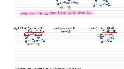 4.3 Writing Equations of Parallel & Perpendicular Lines