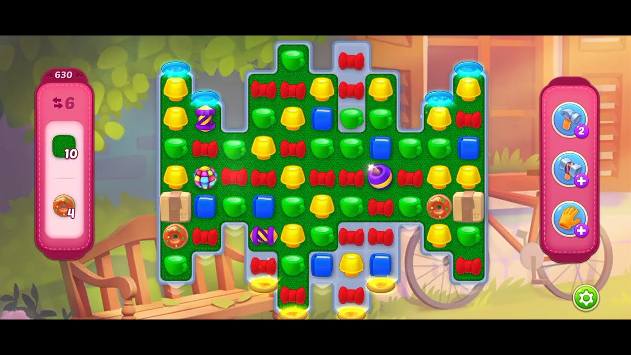 HomeScapes Level 630 Walkthrough Grass Donut Collectable 0 Moves