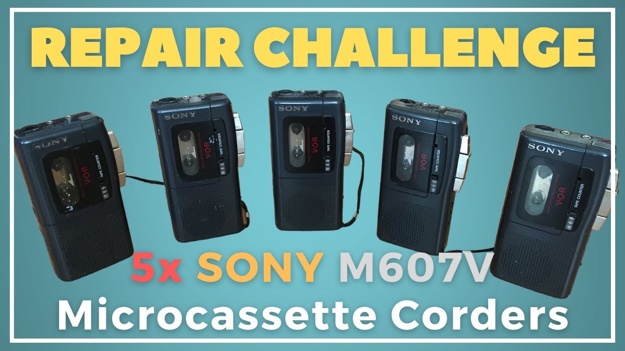 REPAIR & RESTORATION Of 5 Microcassette Corder SONY M607V YouTube